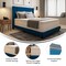 Merrick Lane Vienna 14" Premium Comfort Euro Top Hybrid Pocket Spring and Memory Foam Mattress in a Box with Reinforced Edge Support